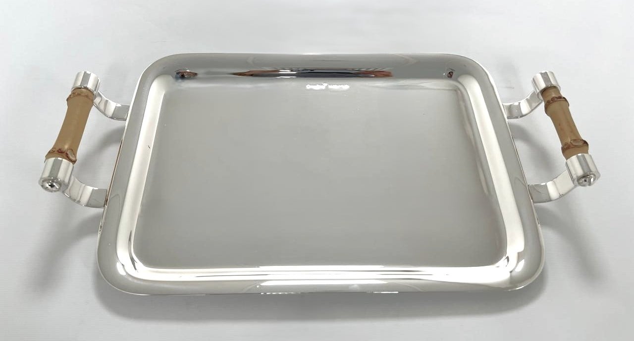 Small rect rray with bamboo handles - Image 2