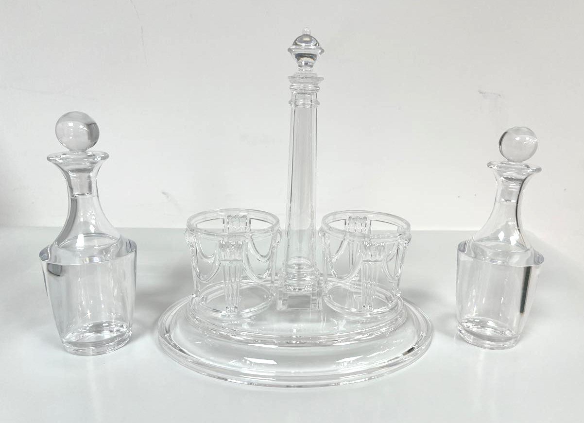 Set of Oil Bottles with Oval Tray Stand - Image 9