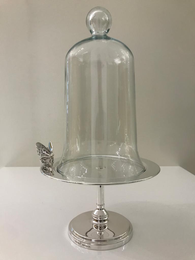 Medium Cake Stand with Butterfly on the Plate with Lid - صورة 2