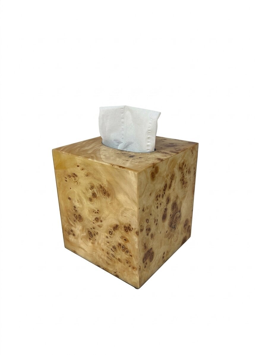 Luxury Set of Tissue Box & Waste Basket - صورة 5