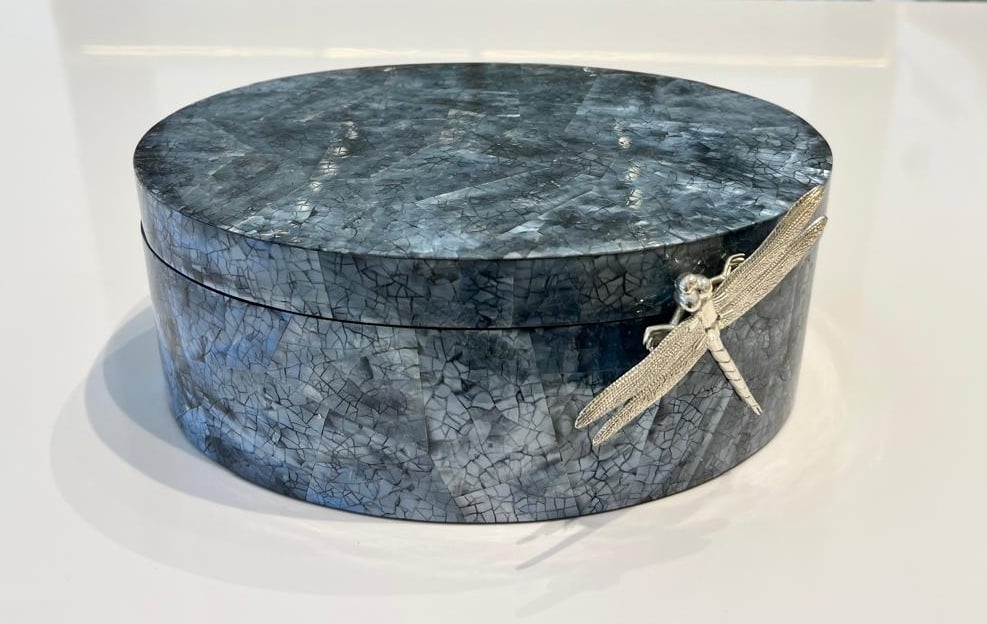 Oval Dragonfly Box – Prussian Blue - صورة 4