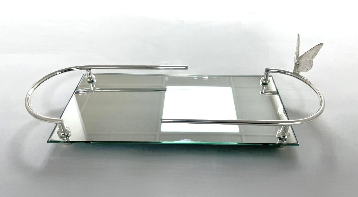Set of flowers rect tray with towel stand - Image 8