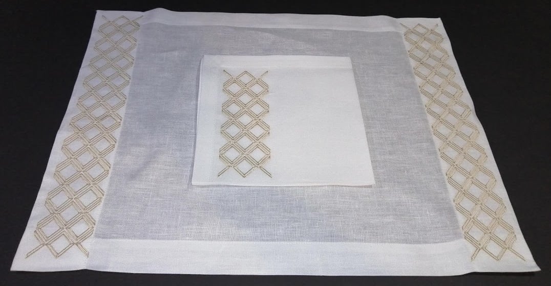 Frame 3D Design Placemats with Napkins Set For 12.Persons - صورة 2
