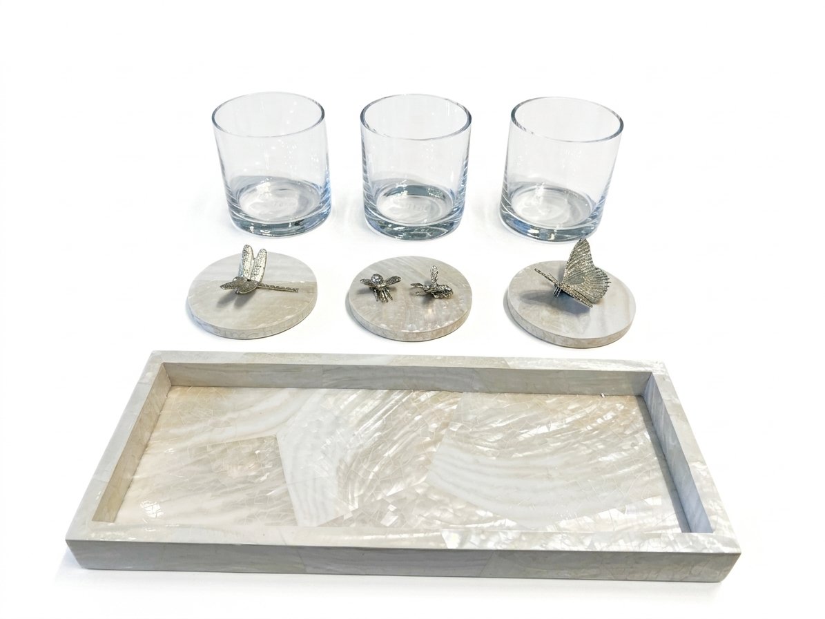 Luxury Decorative Pearl Oyster Shell Set (4 Pieces) - Image 9