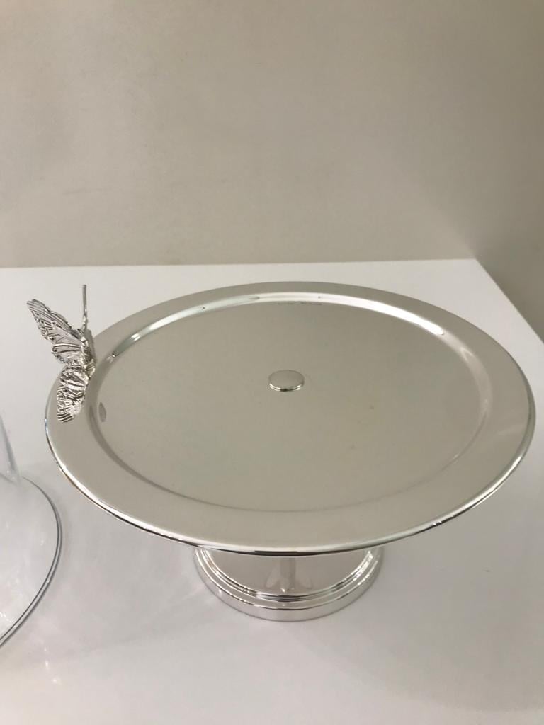 Big Cake Stand with Butterfly on the Plate with Lid - صورة 3