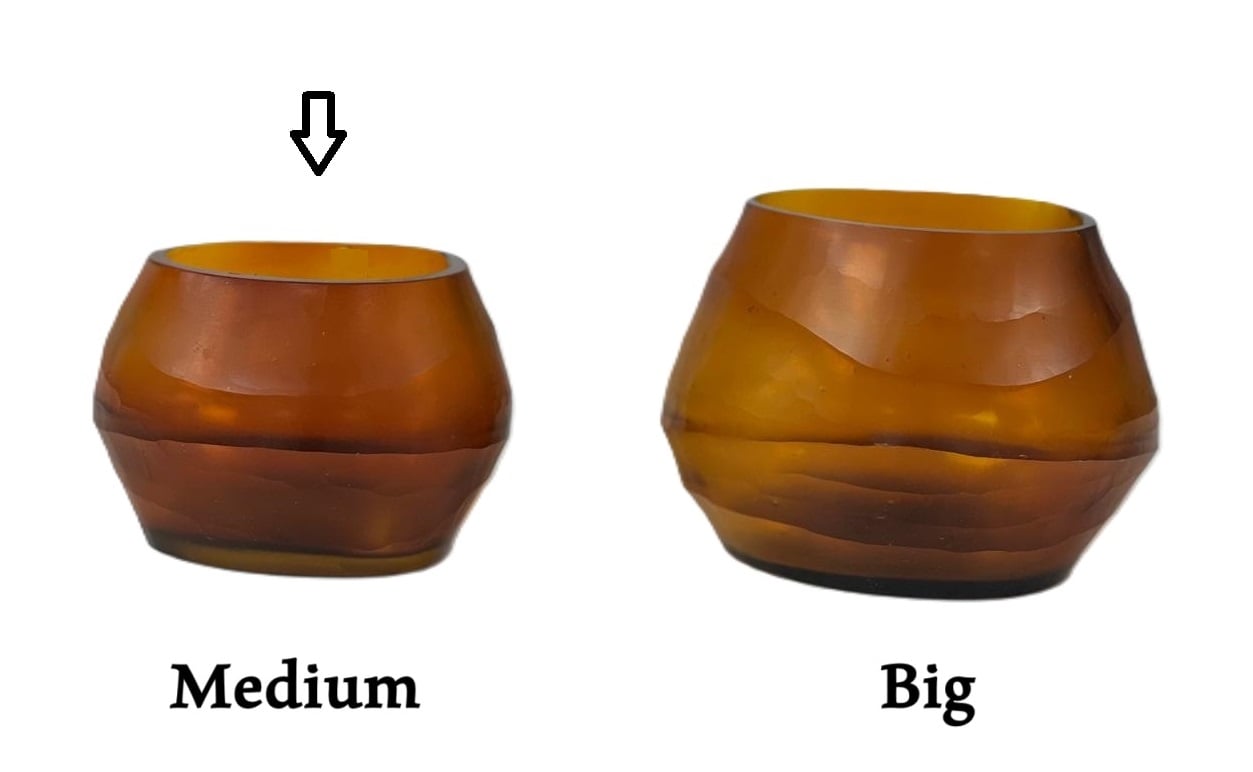 T-Light oval medium holder, amber color - Image 8