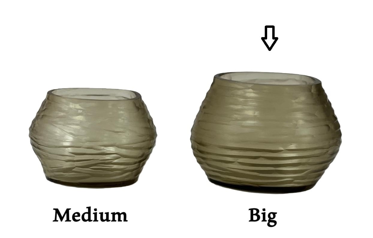 T-Light oval big holder, light smoke color - صورة 11