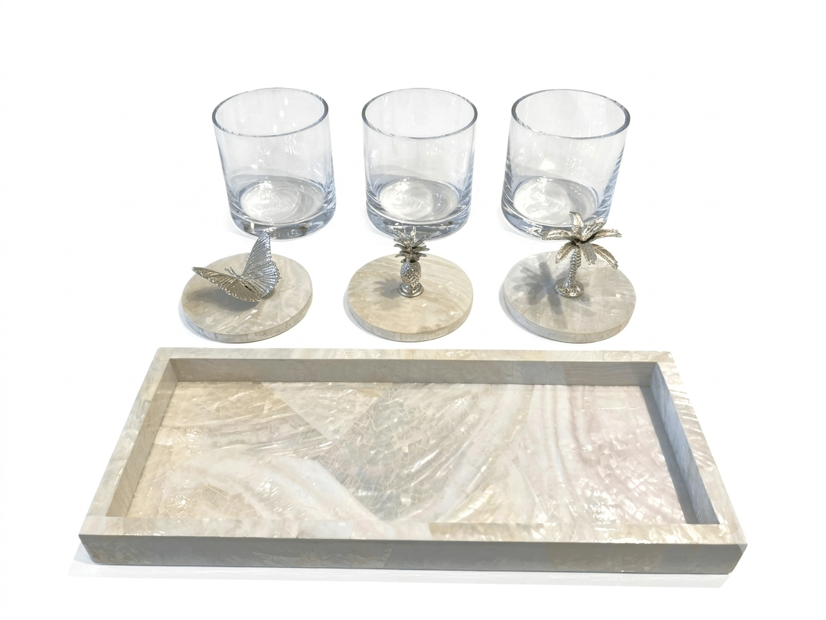 Luxury Decorative Pearl Oyster Shell Set (4 Pieces) - Image 9