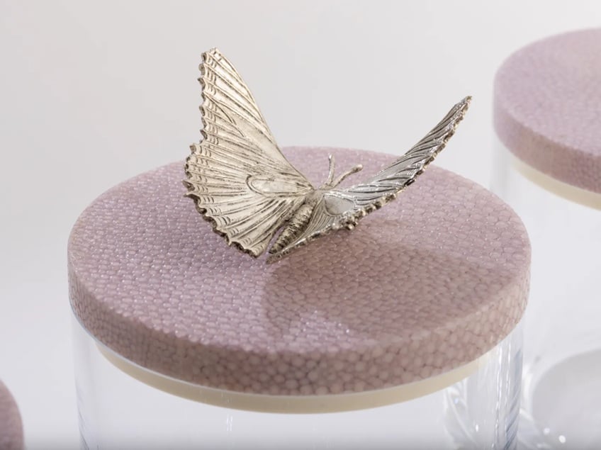 Luxury Decorative Shagreen Leather/Lavender Set (5 Pieces) - صورة 7