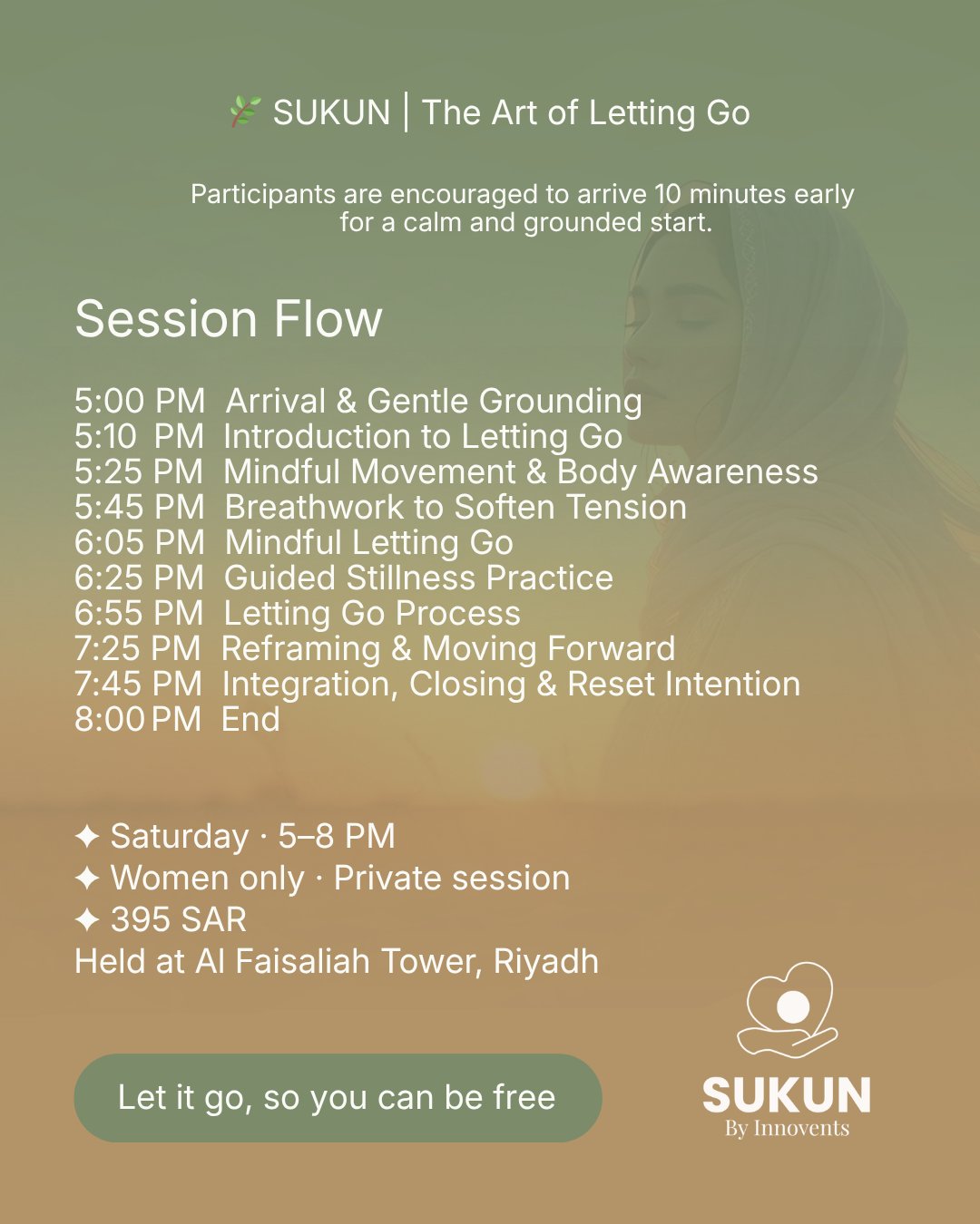 Saturday 5-8 PM The Art of Letting Go (Women Only) - Image 3