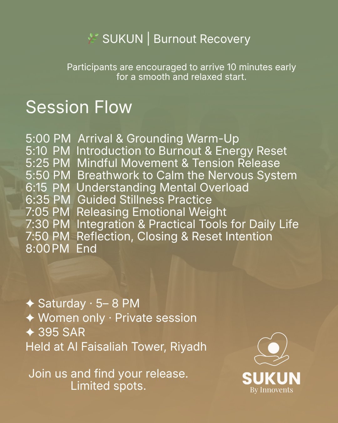 Saturday 5-8 PM Burnout Recovery - Image 3