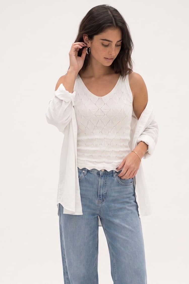 Breeze knit top - White - Image 3