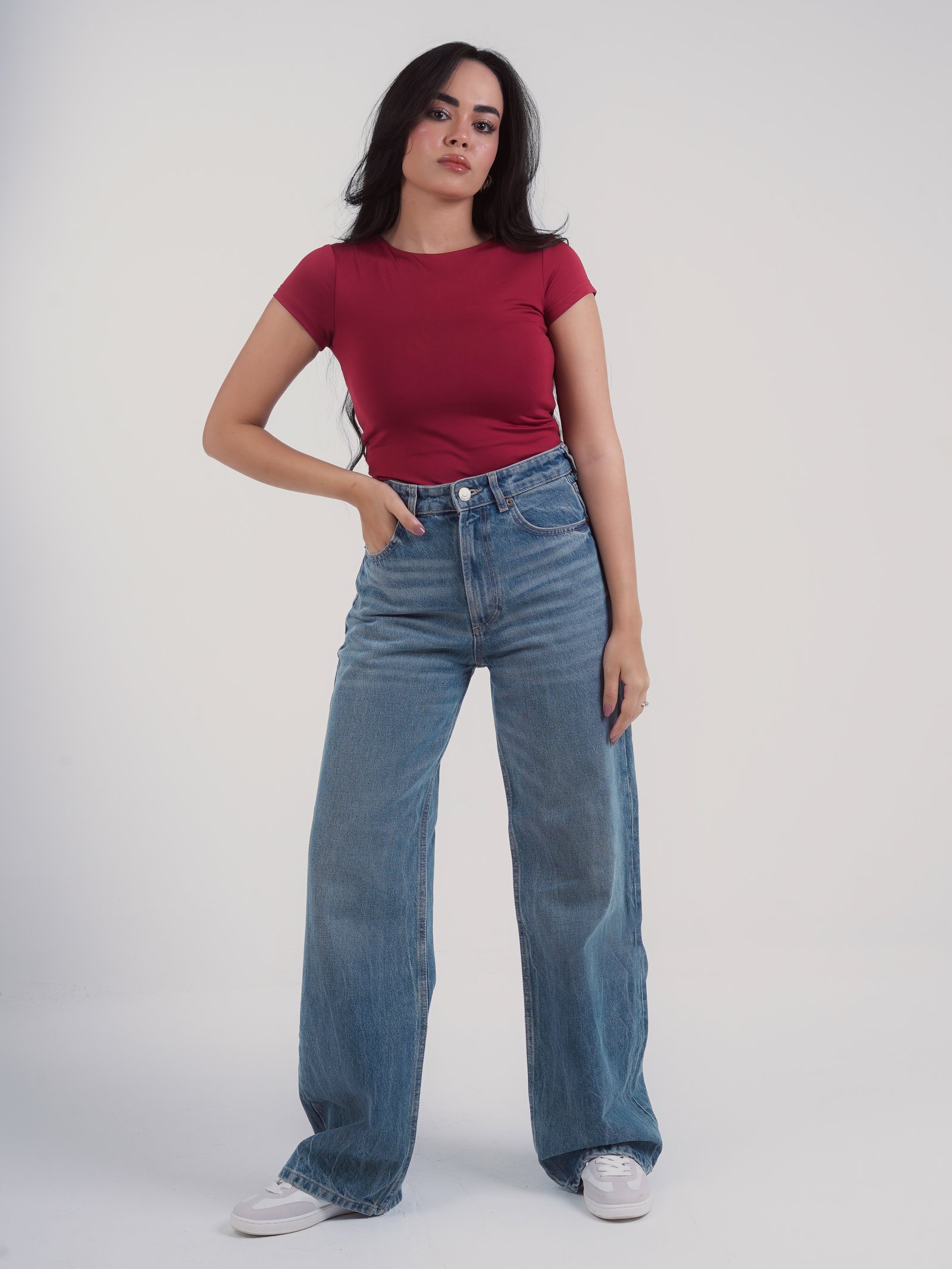 Burgundy Short Sleeves Top - Image 3