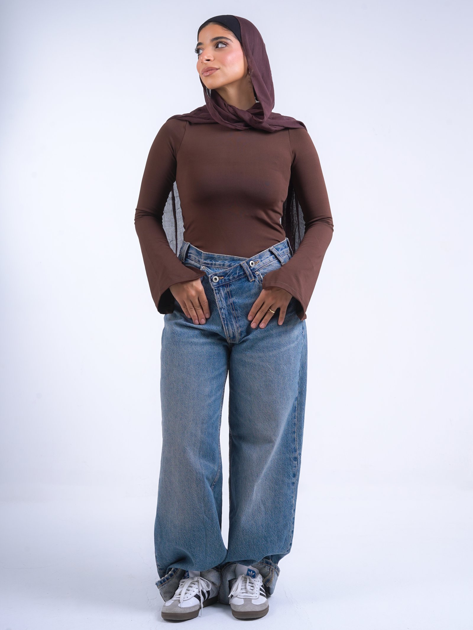 Brown Long Sleeves Top - صورة 3