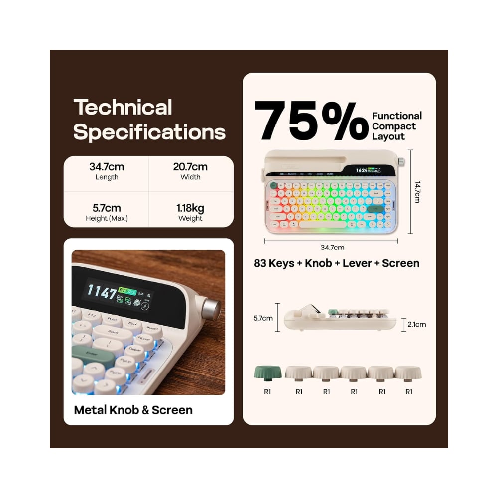 Glyph Typewriter Like Wireless Mechanical Keyboard - Image 18