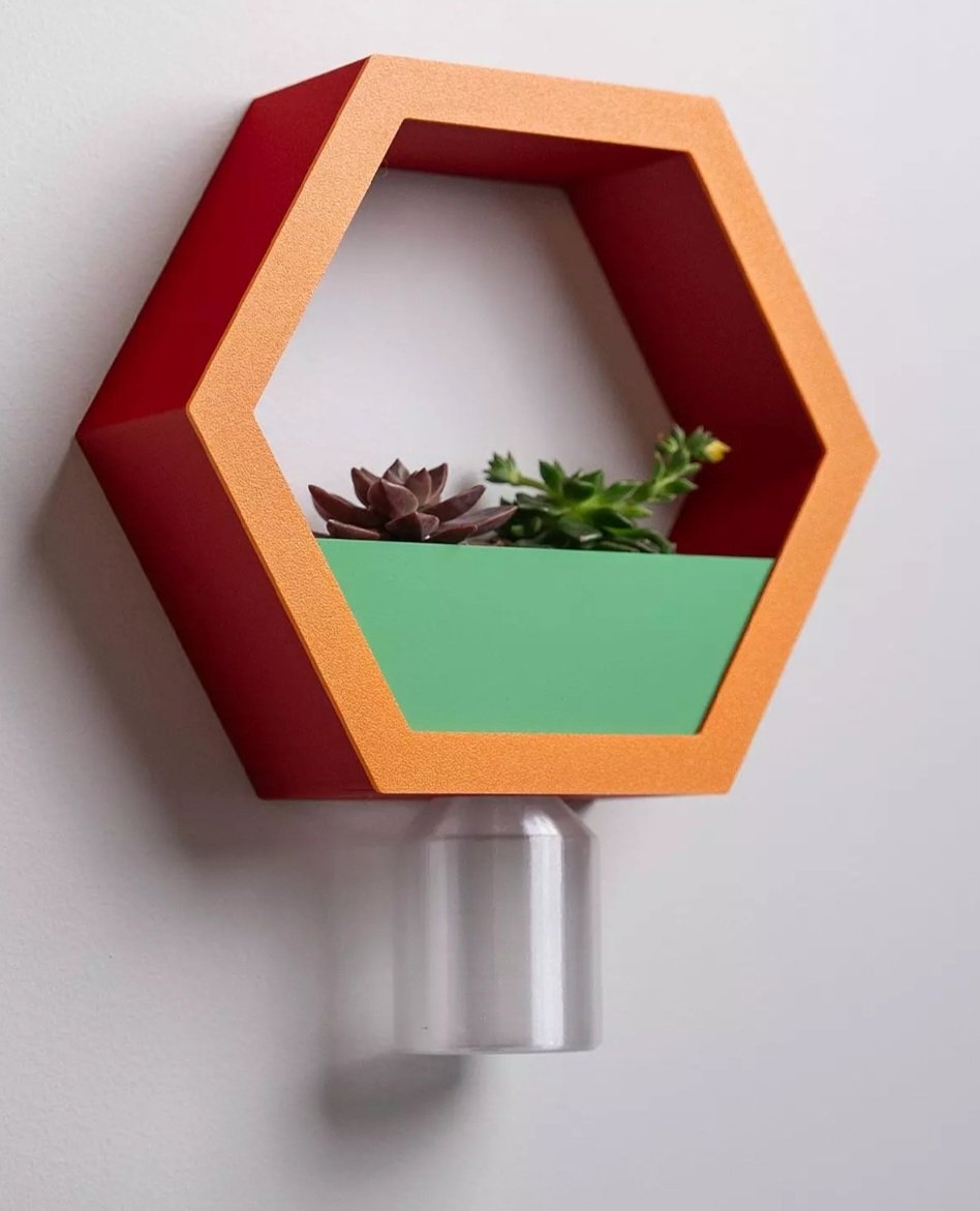 Hexagon Wall Planter by Pots  - Image 2