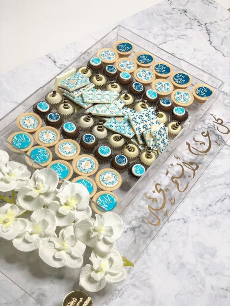 عيد مبارك ازرق - 117 قطعه - ترانسفير شيت - صورة 2