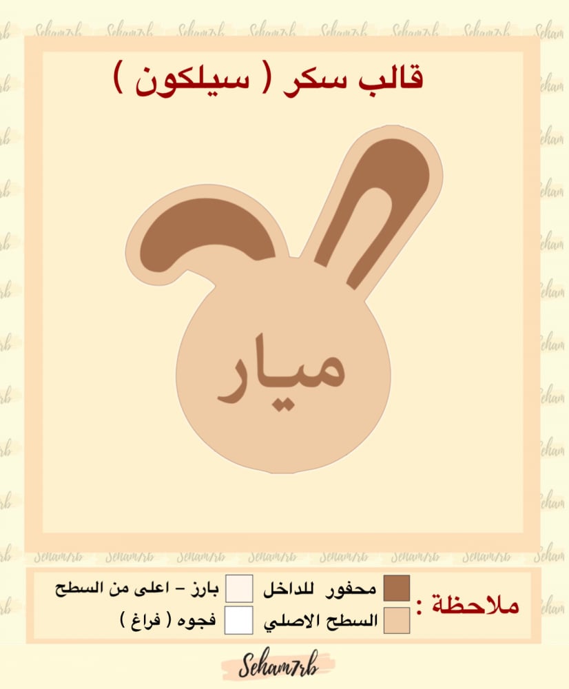 سيلكون سكر شكل ارنب بدون مسكه كوب - صورة 1