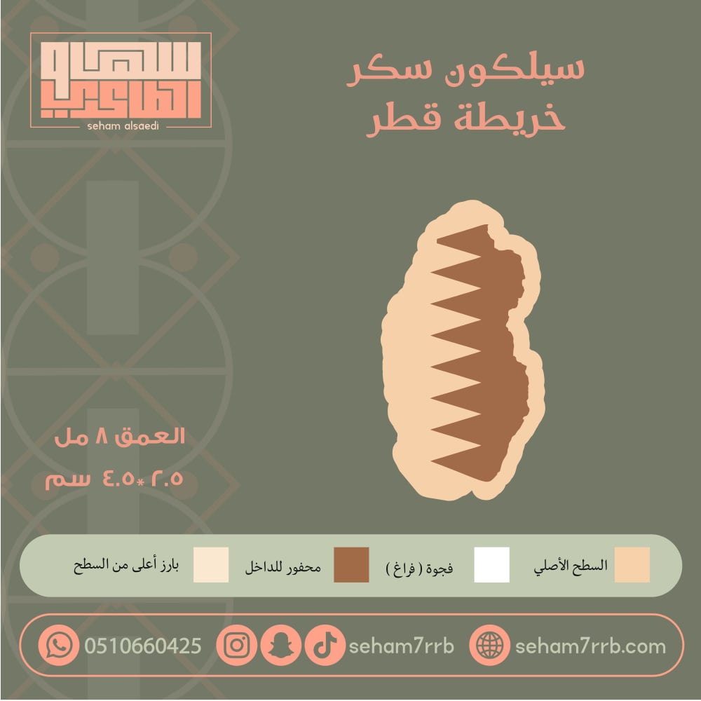 سيلكون سكر خريطة قطر - صورة 1