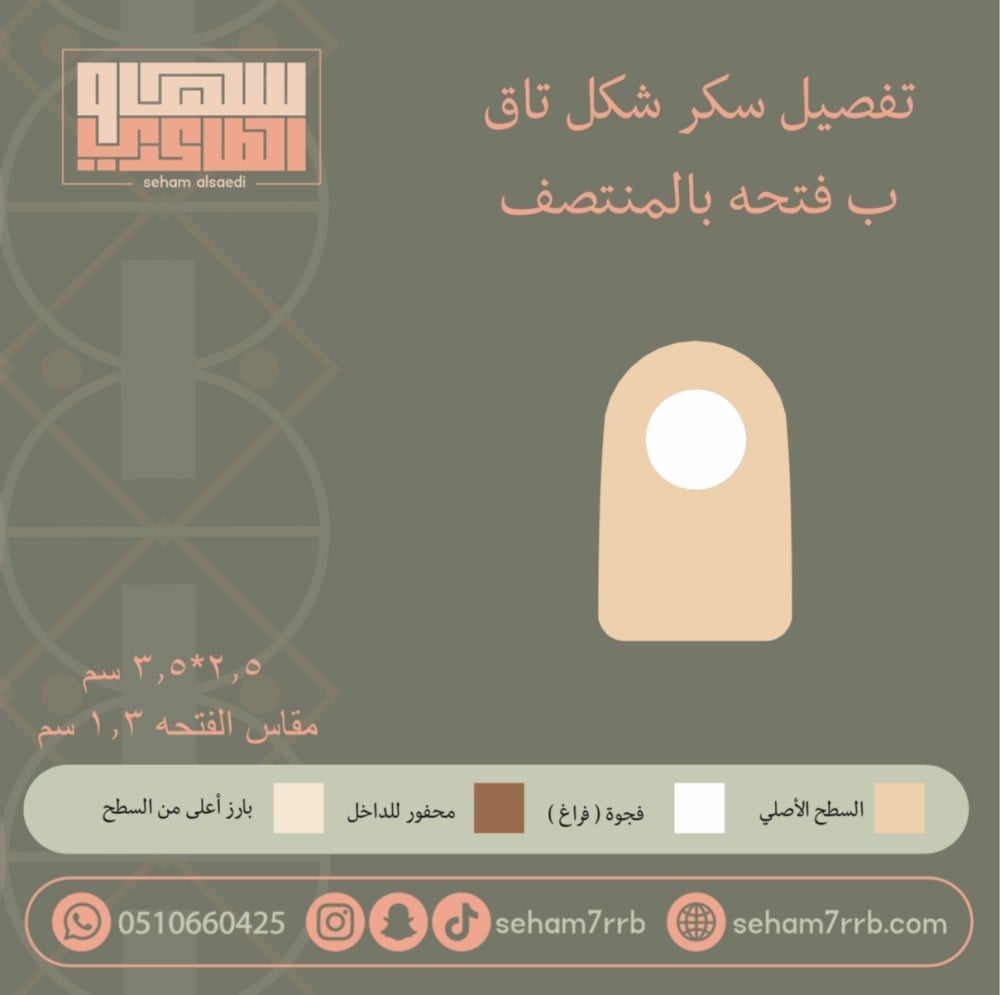 سيلكون سكر  شكل تاق  ب فتحه بالنصف - صورة 1