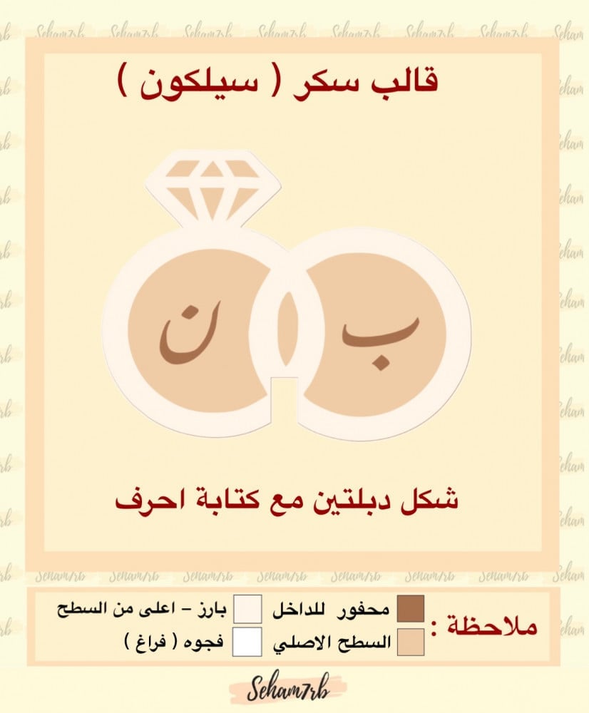 شكل دبلتين مع احرف - صورة 1