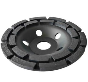 Φ125*22.23mm*H5*8*SN20 Cold Pressed Double Rows Diamond Cup Grinding Wheel Rough Finish used for grinding and polishing concrete,granite,marble and stone - Image 2
