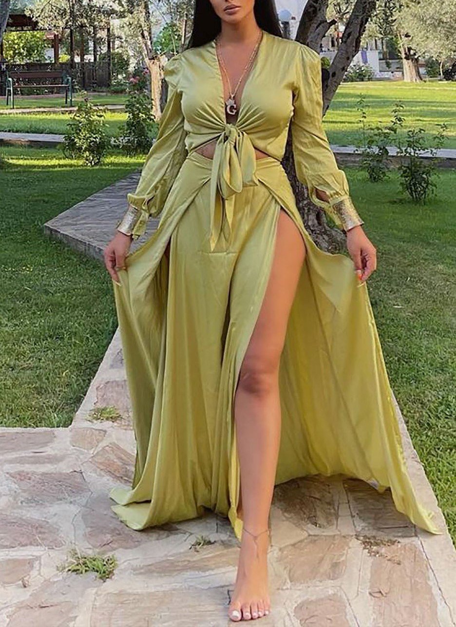 فستان بأكمام طويلة طويل - صورة 1