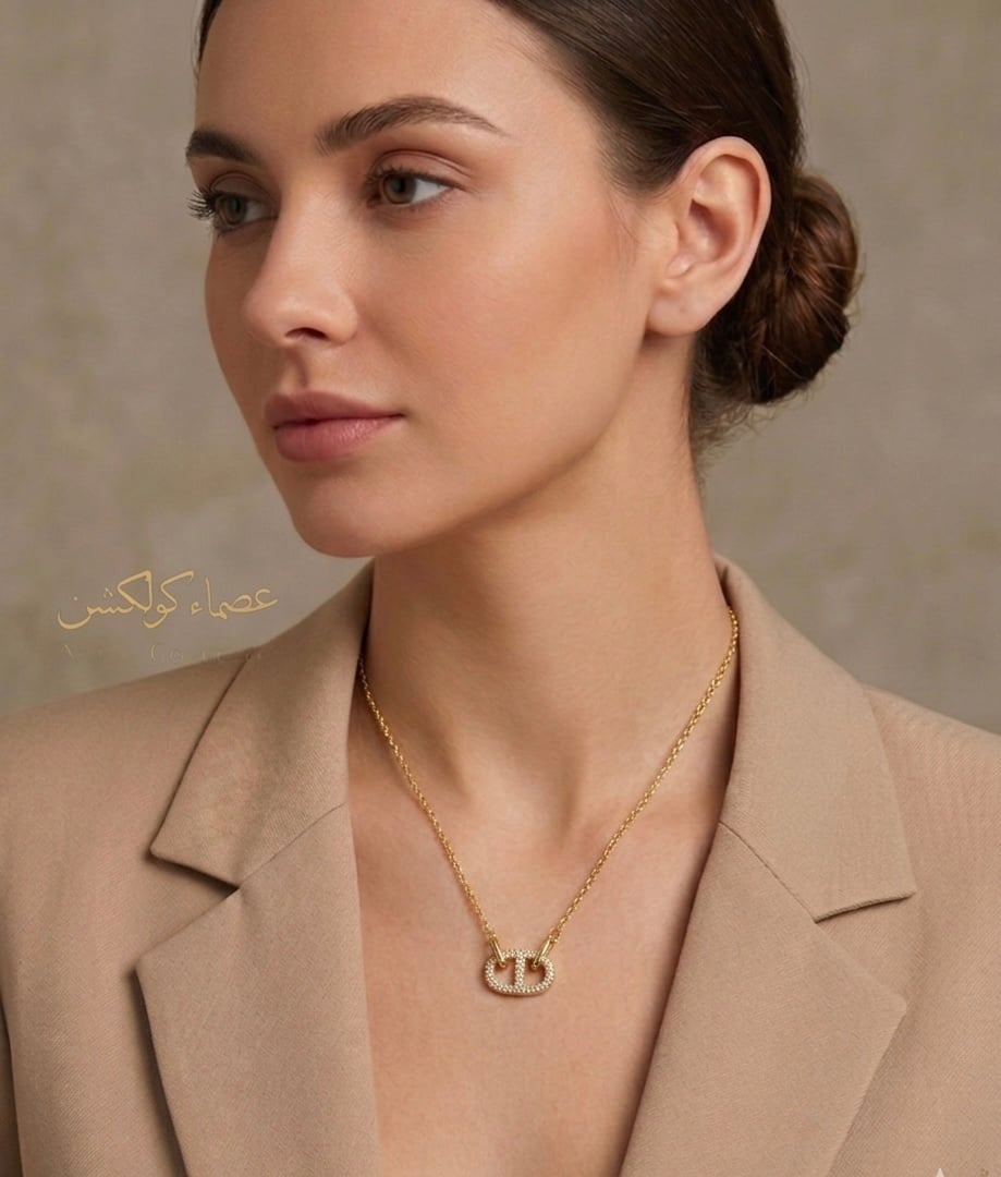 سلسال البريق الذهبي المتداخل - صورة 1