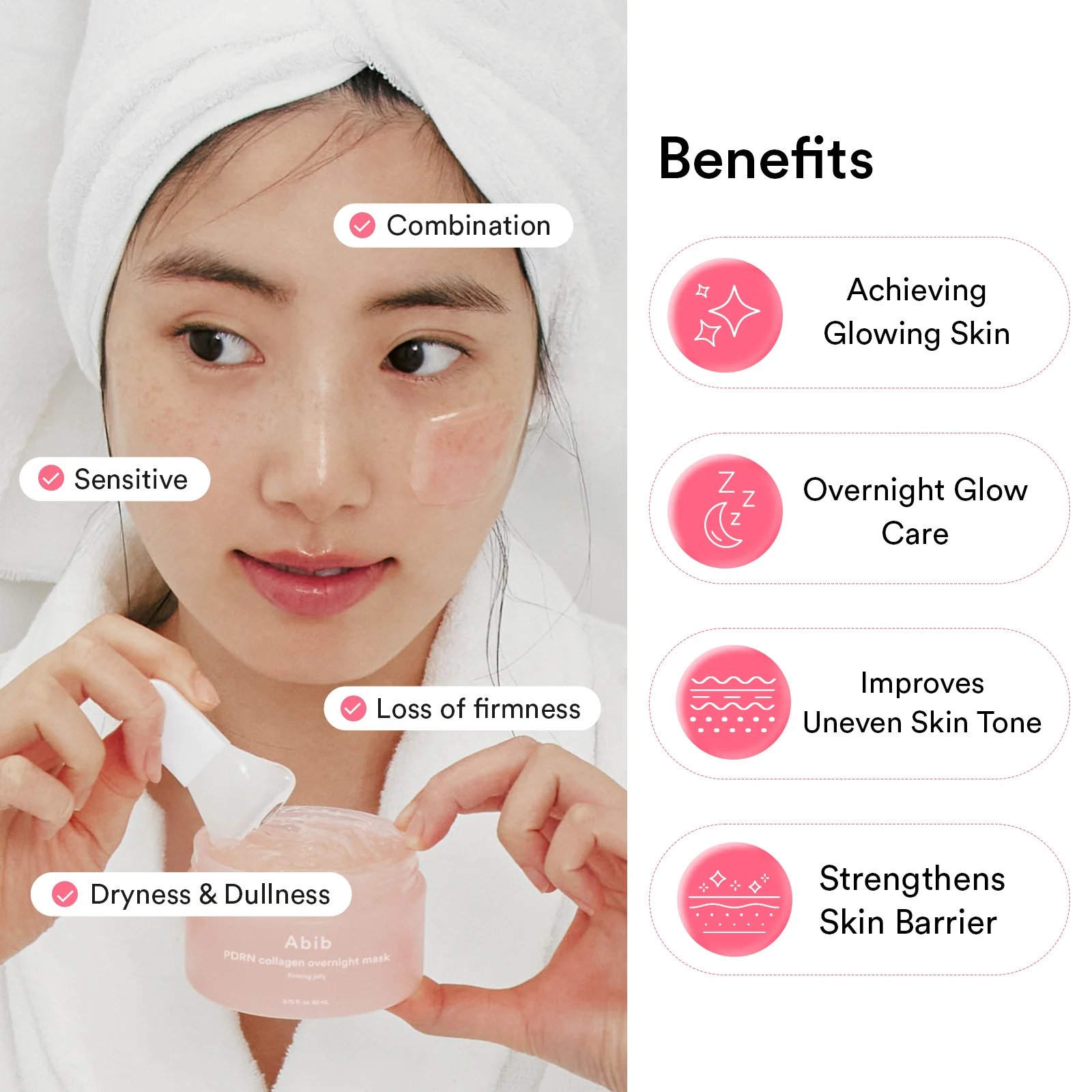 Abib-PDRN collagen overnight mask Firming jelly - صورة 4
