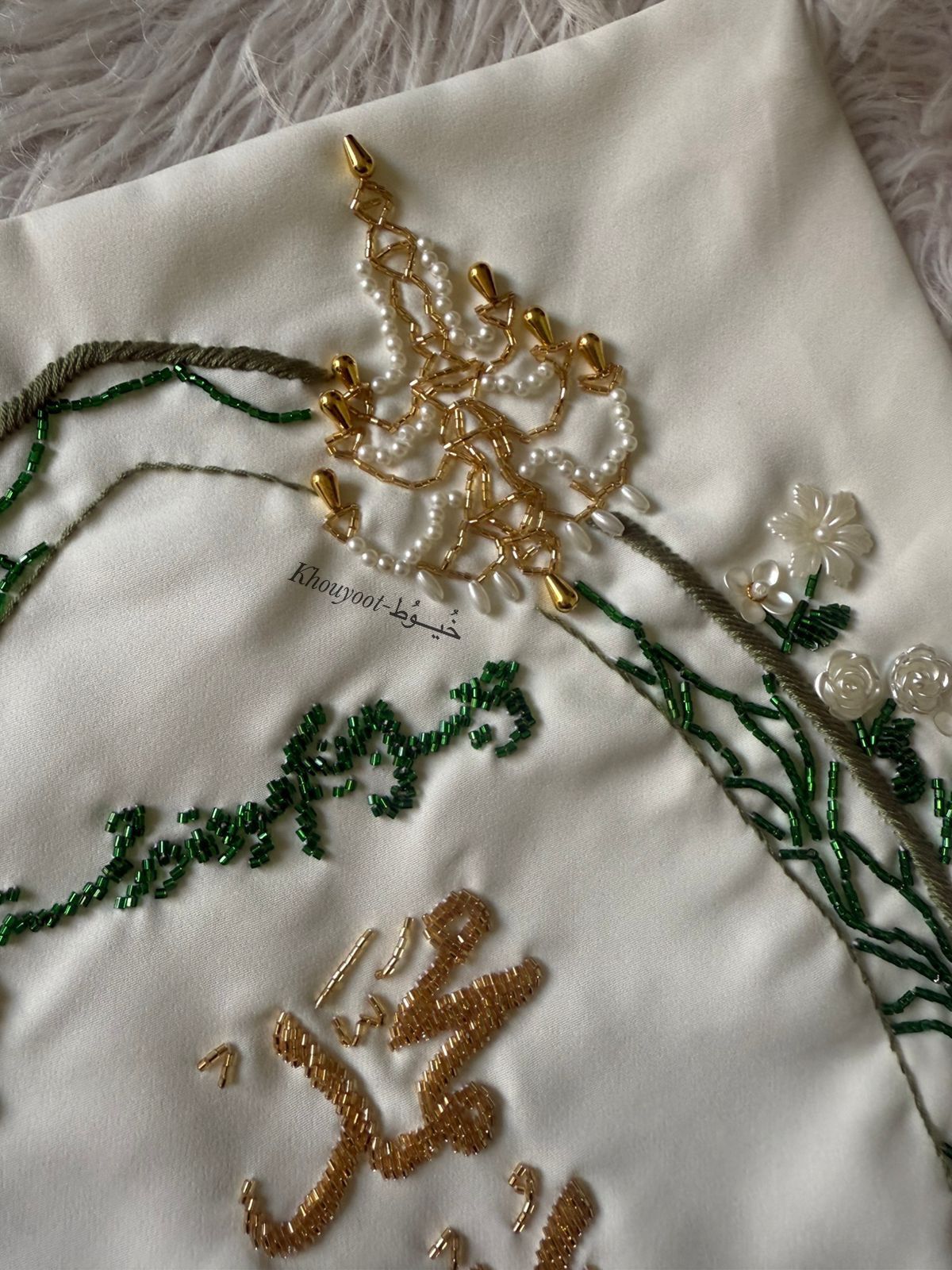 Beads embroidered with chandeliers design - صورة 3