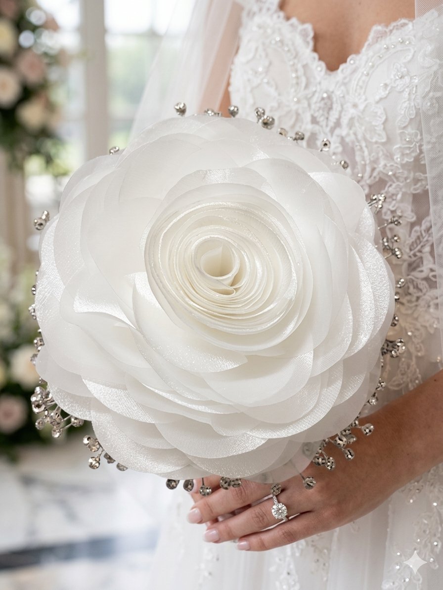 Crystal big flower bouquet 🤍 - Image 3