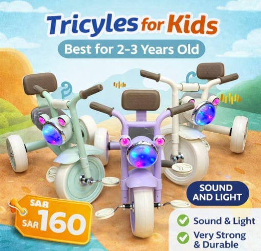 Kids Tricycle with light and sound - Image 1