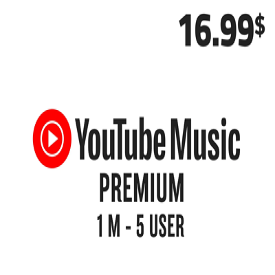 YOUTUBE MUSIC PREMIUM 1M (5USER) - $16.99 - صورة 1
