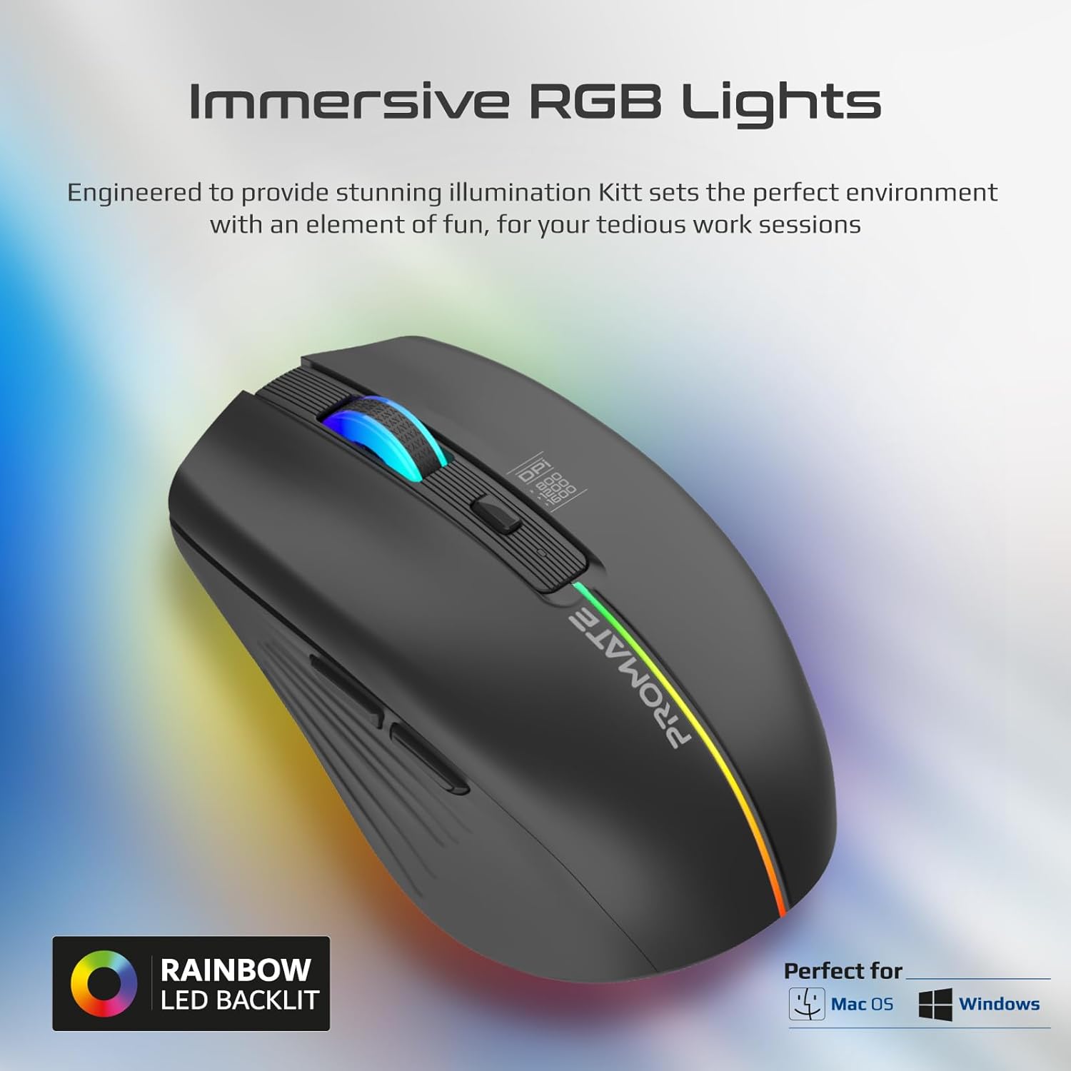 ماوس لا سلكي من بروميت بطاريه 500 ملي- وقت العمل 33 ساعه - صورة 2