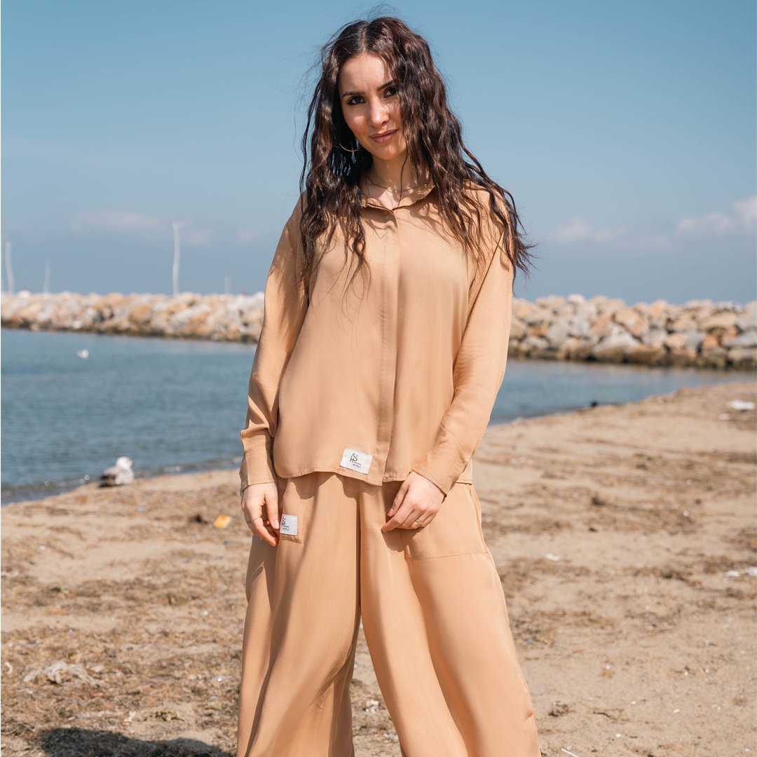 Sandy Brown Balloon Design - Women's Fashion Summer Clothes - Image 2
