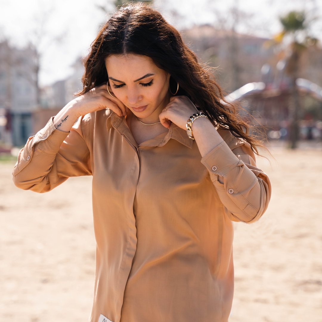 Sandy Brown Balloon Design - Women's Fashion Summer Clothes - Image 3