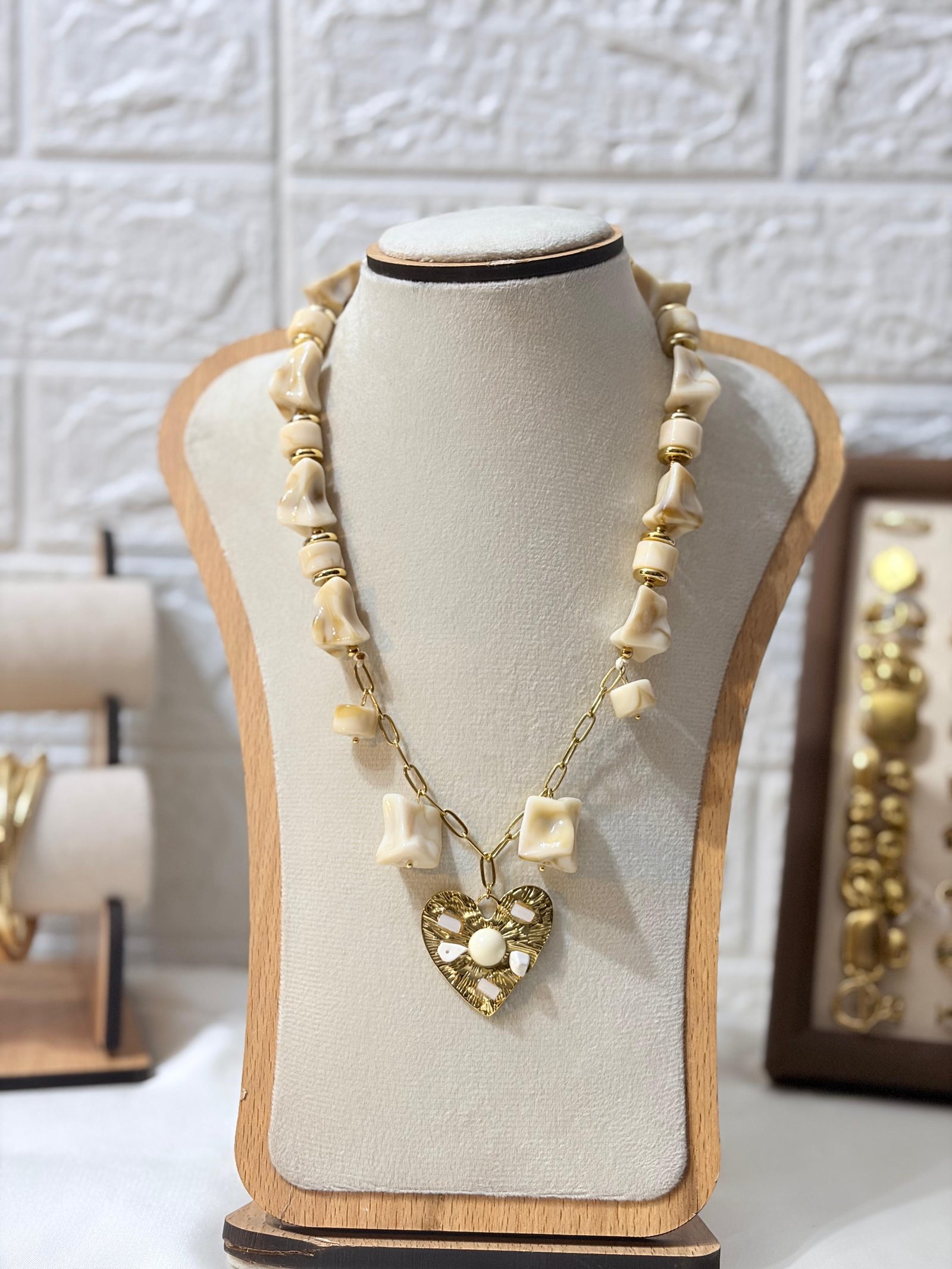 Stone Necklace heart ✨ - Image 1