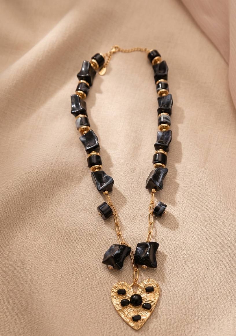 Black stone Necklace 2✨ - صورة 2