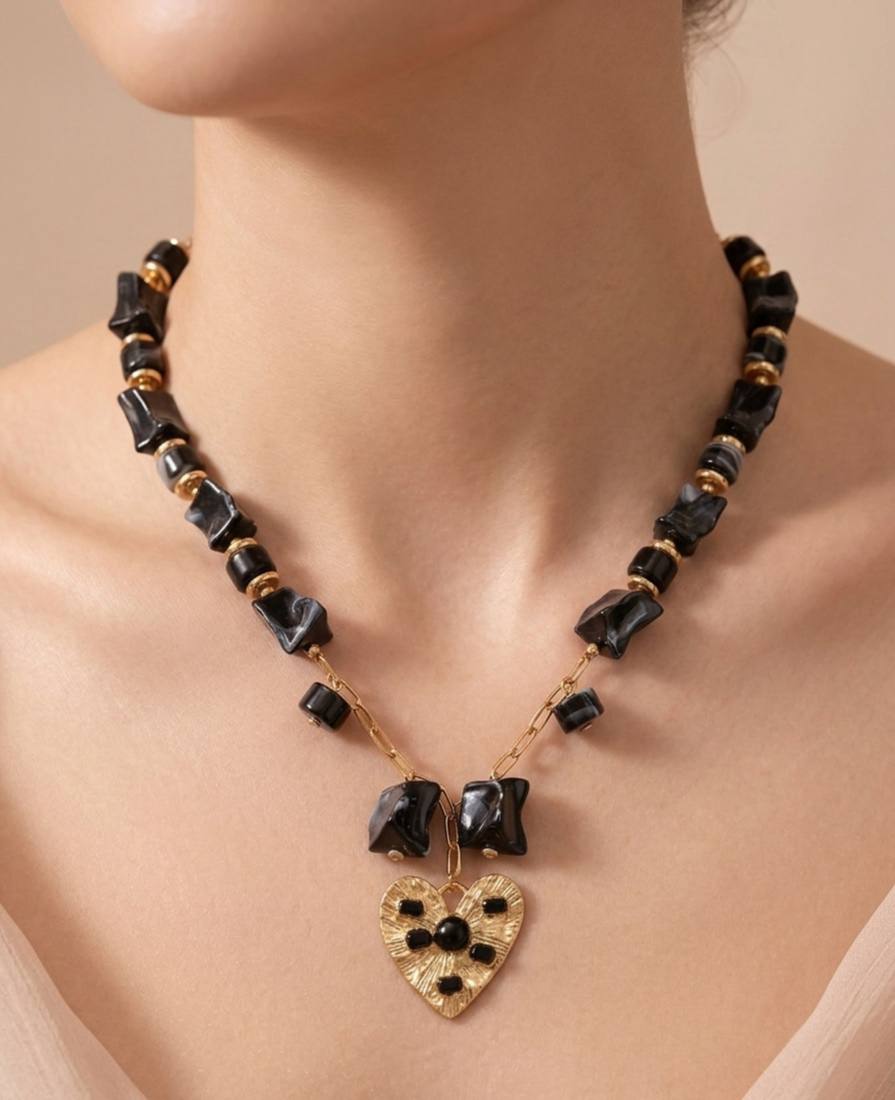 Black stone Necklace 2✨ - صورة 1