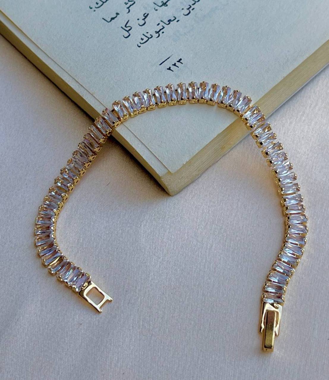 Wide tennis bracelet - صورة 1