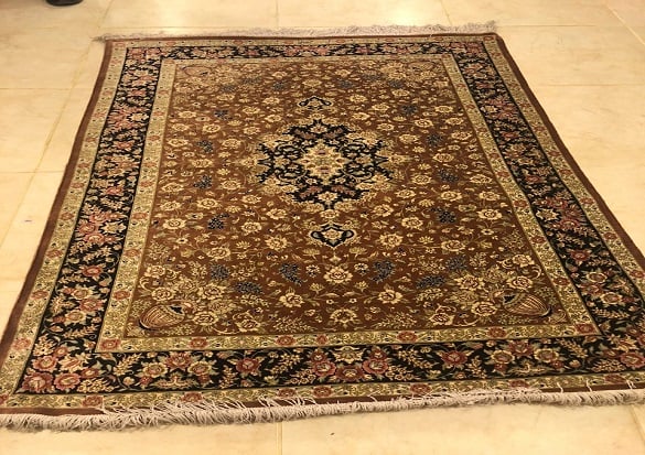 سجاد قم حرير ايراني مقاس100x150 - Image 1