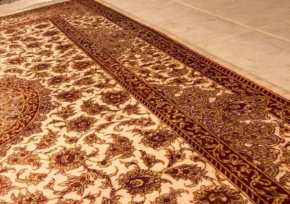 سجاد قم حرير ايراني مقاس 130x200 - صورة 3