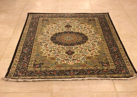 سجاد قم حرير ايراني مقاس:100x150  - صورة 1