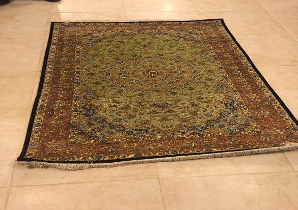 سجاد  قم حرير ايراني مقاس100x150 - Image 1