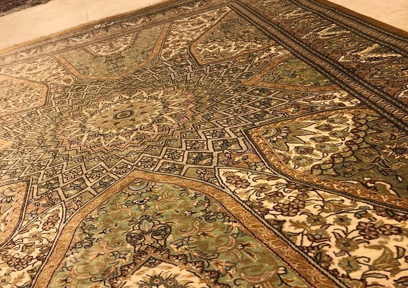 سجاد  قم حرير ايراني مقاس100x150 - صورة 2