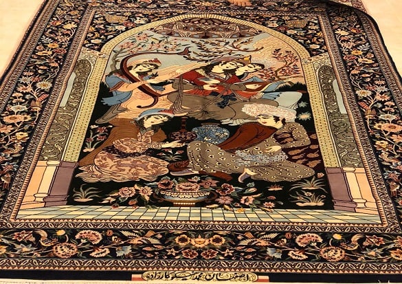 سجاد ايراني اصفهان  عمر الخيام مقاس 145x217 - Image 1