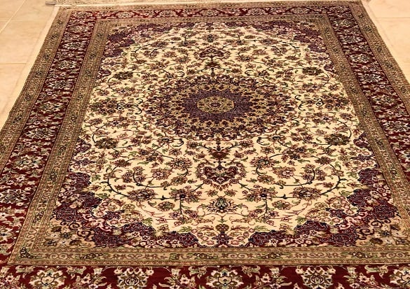 سجاد قم حرير ايراني مقاس 130x200 - صورة 1