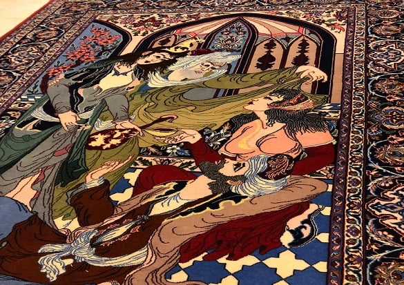 سجاد ايراني اصفهان مقاس 100x150 - صورة 3