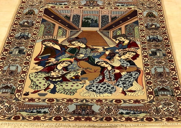 سجاد ايراني اصفهان مقاس 100x150 - صورة 2