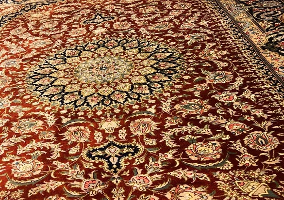سجاد قم حرير ايراني مقاس 130x200 - Image 2